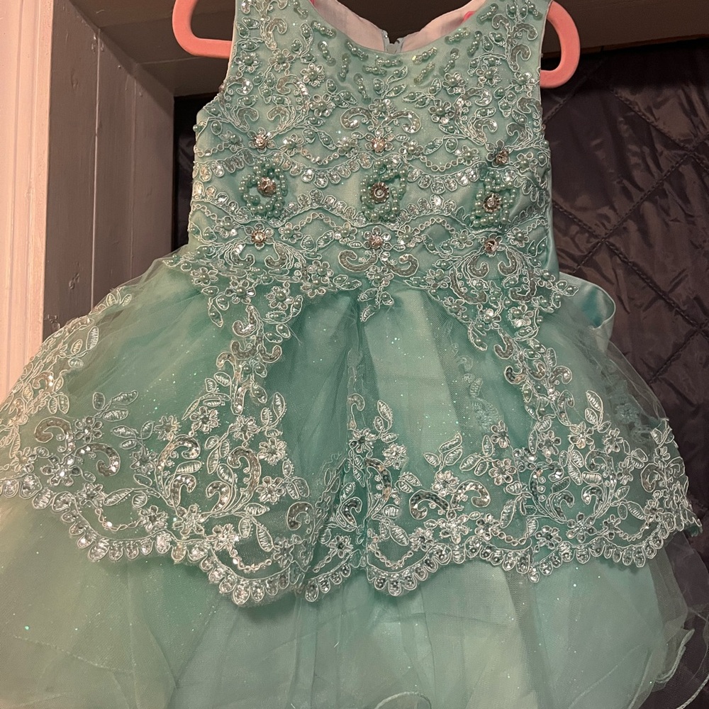 Charming Mint Green Kids Formal Dress